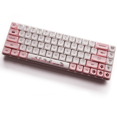 Chi's Cat 104+30 XDA profile Keycap PBT Dye-subbed Cherry MX Keycaps Set Mechanical Gaming Keyboard